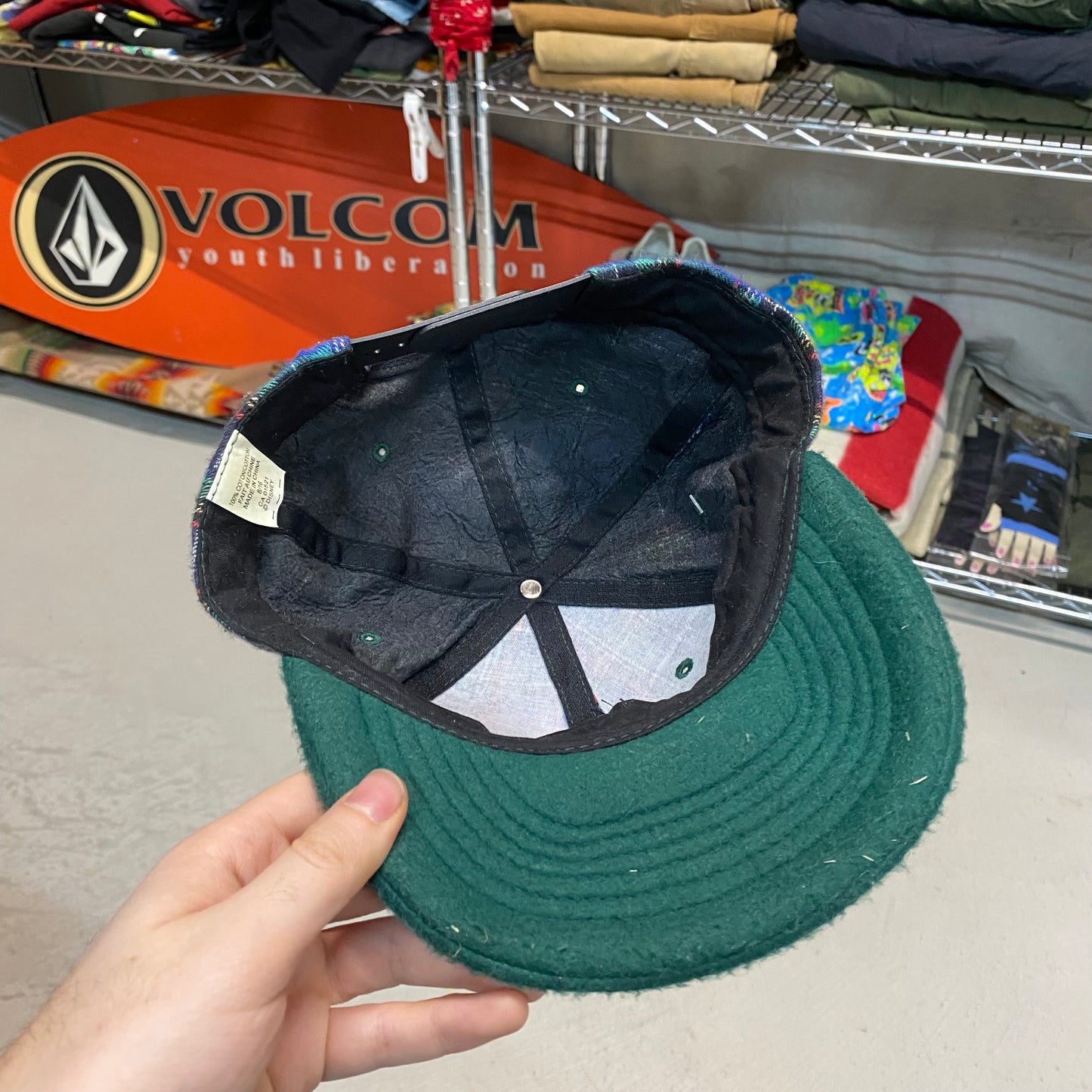 1990s tartan mickey mouse snapback