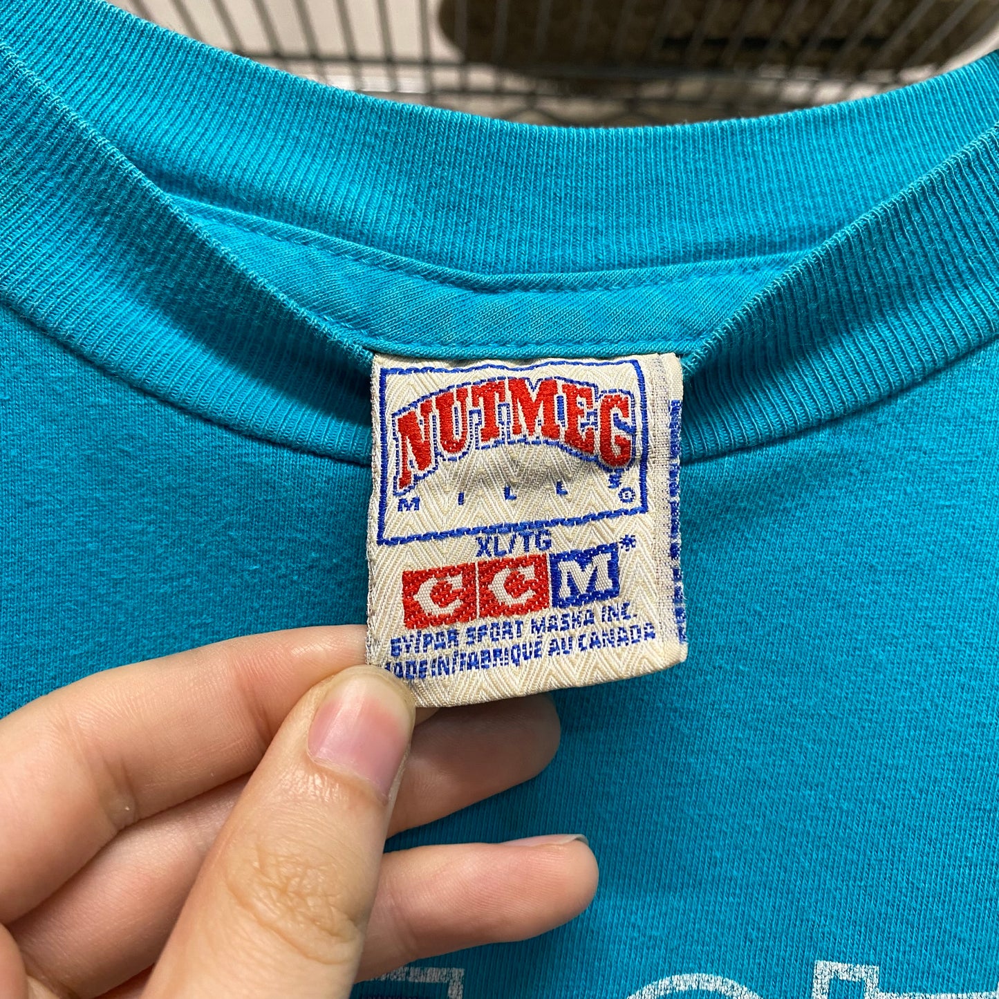90s charlotte hornets nutmeg mills tshirt