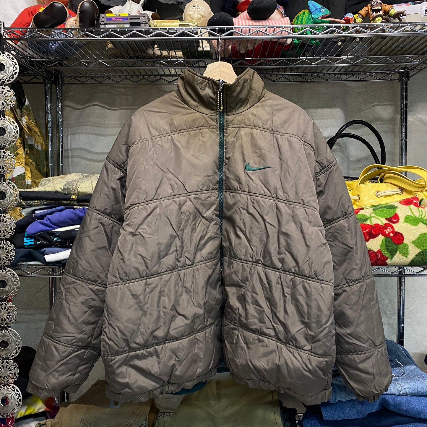 Vintage 1990s reversible nike puffer jacket