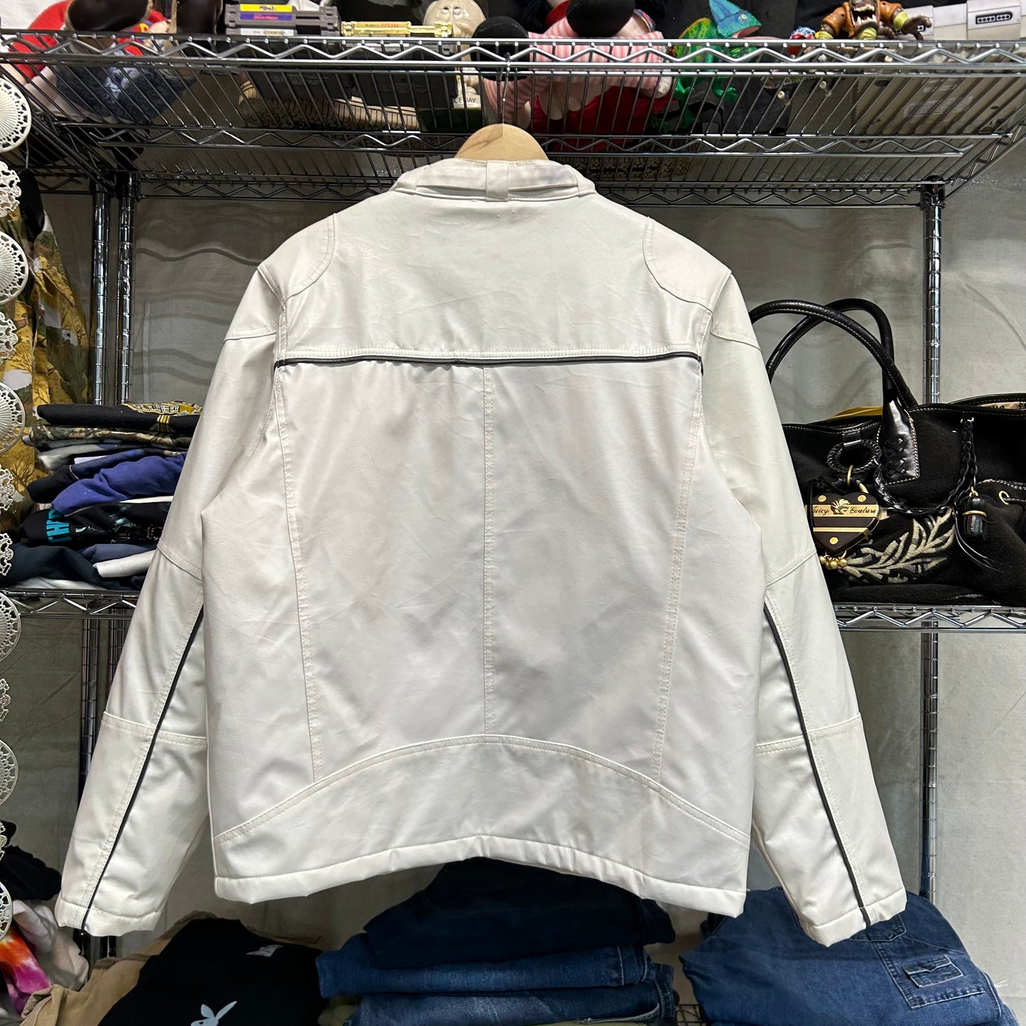 Early 2000s faux leather moto jacket