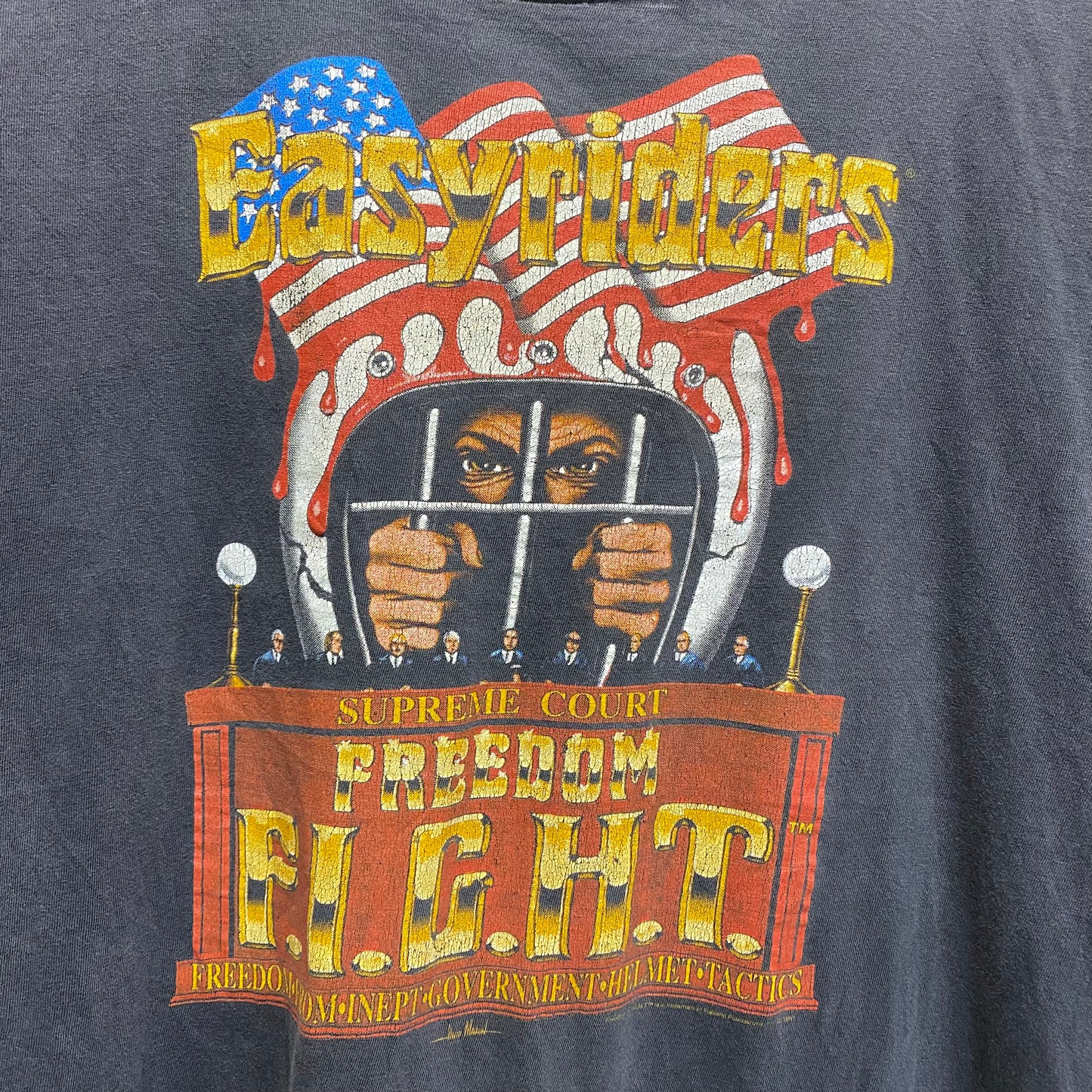 1991 easy riders f.i.g.h.t helmet laws tee