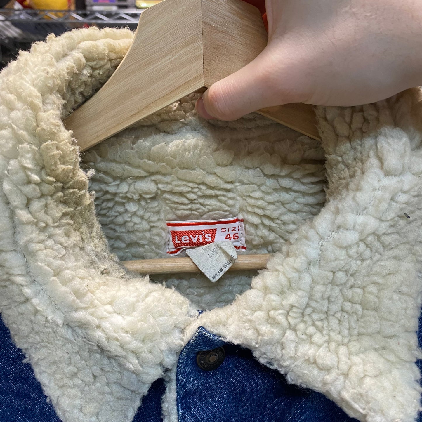 Late 70s early 80s levis sherpa lined denim jacket