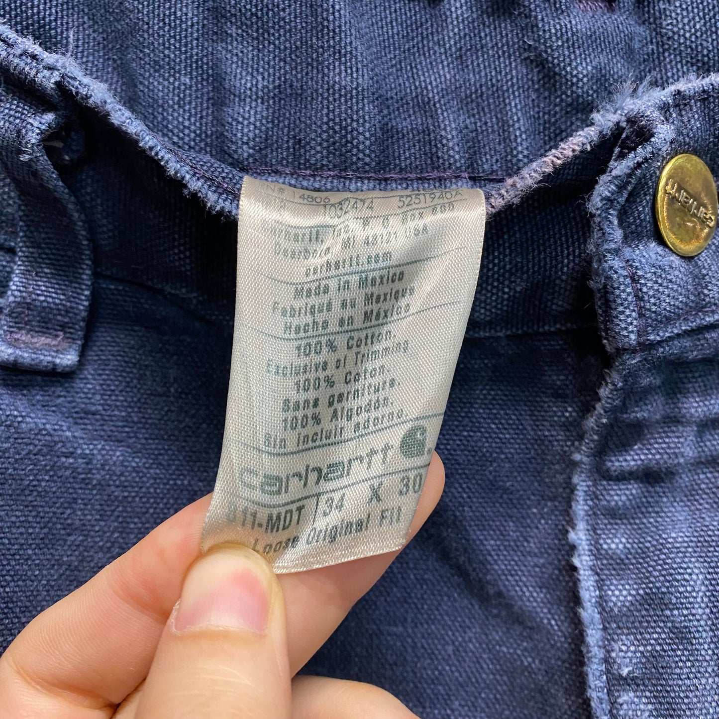 Distressed carhartt loose fit carpenter pants