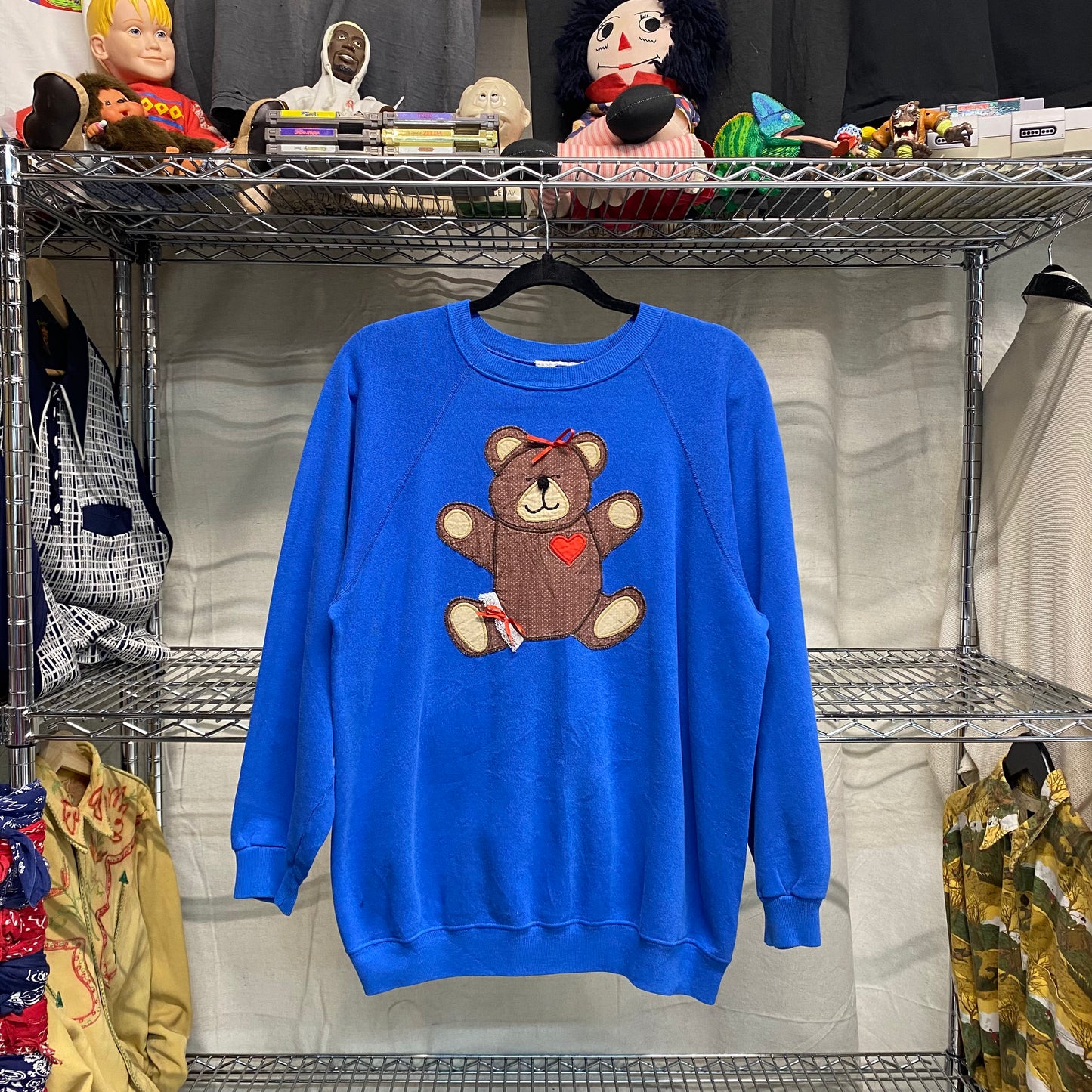 Vintage 1980s teddy bear valentines sweatshirt