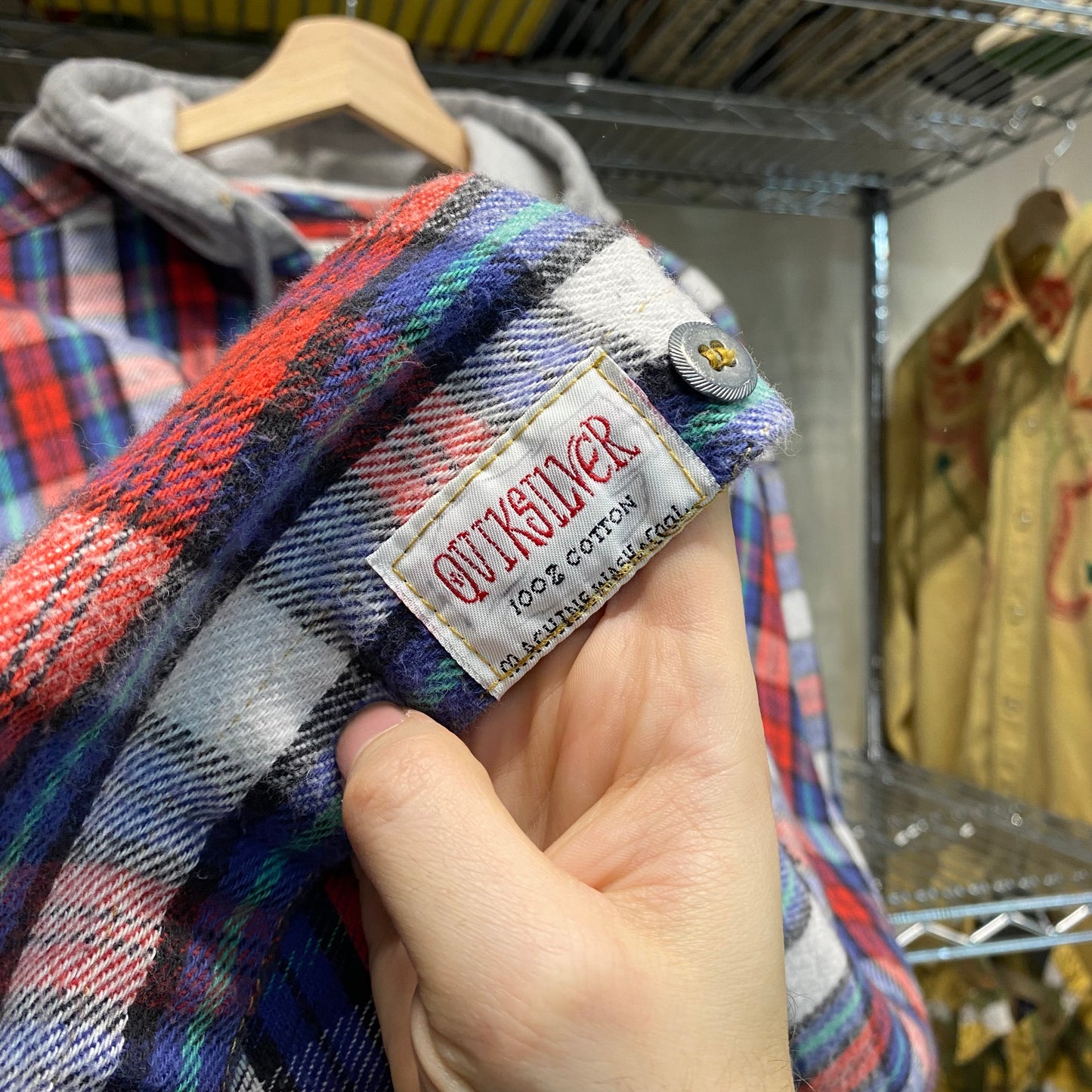 Vintage 1990s quiksilver hooded flannel