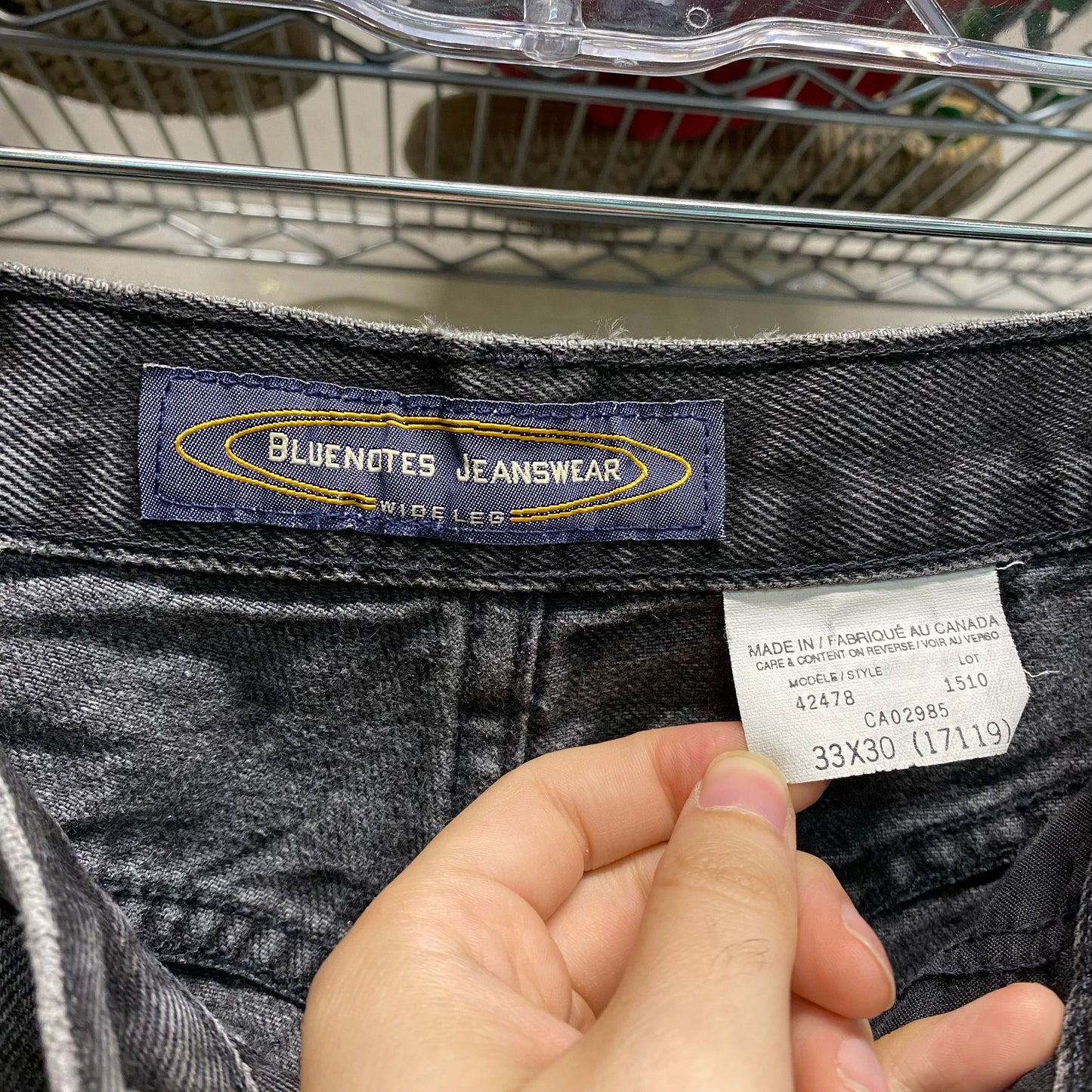 90s bluenotes wide leg baggy black jeans