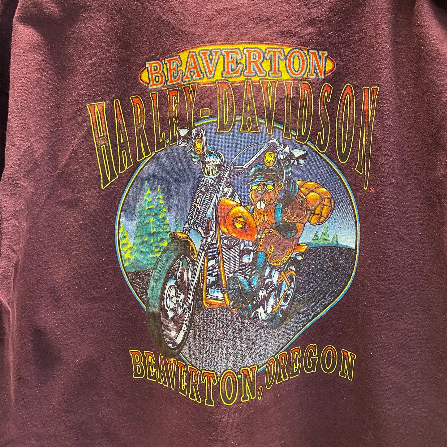 1996 harley davidson beaverton Oregon tshirt