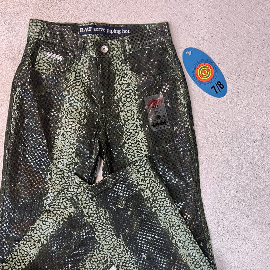 Deadstock 90s revolt faux snakeskin pants