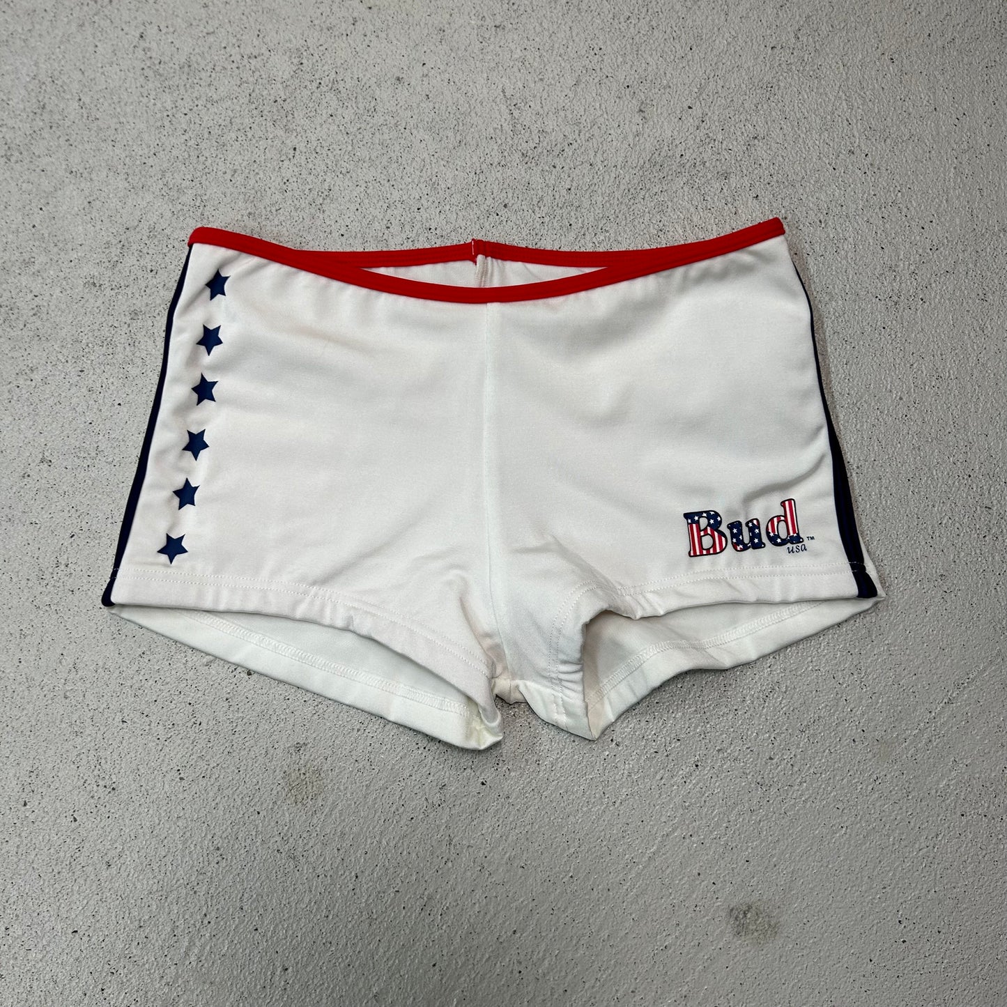 Deadstock 90s Budweiser star micro shorts