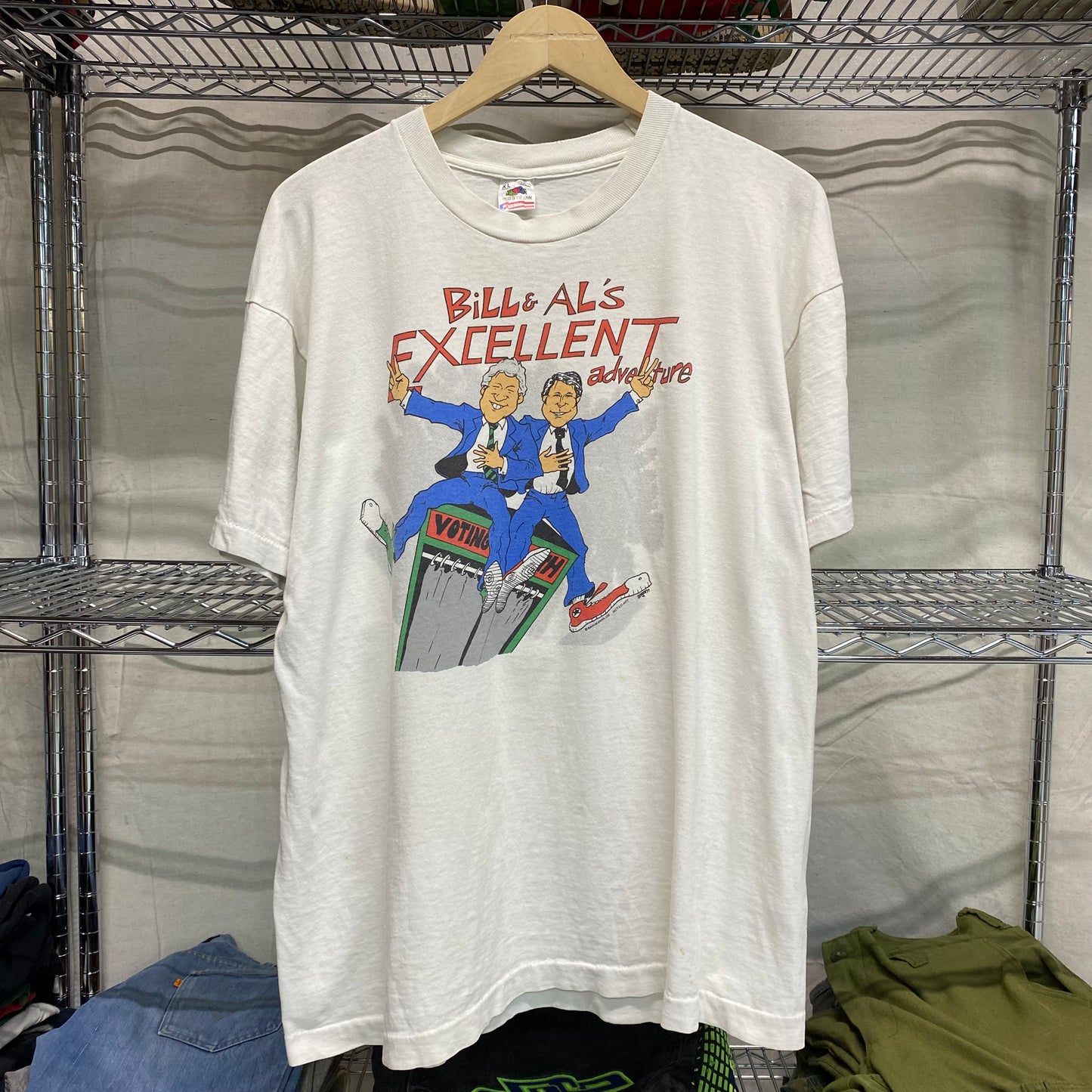 1990s bill and al’s excellent adventure political parody tee