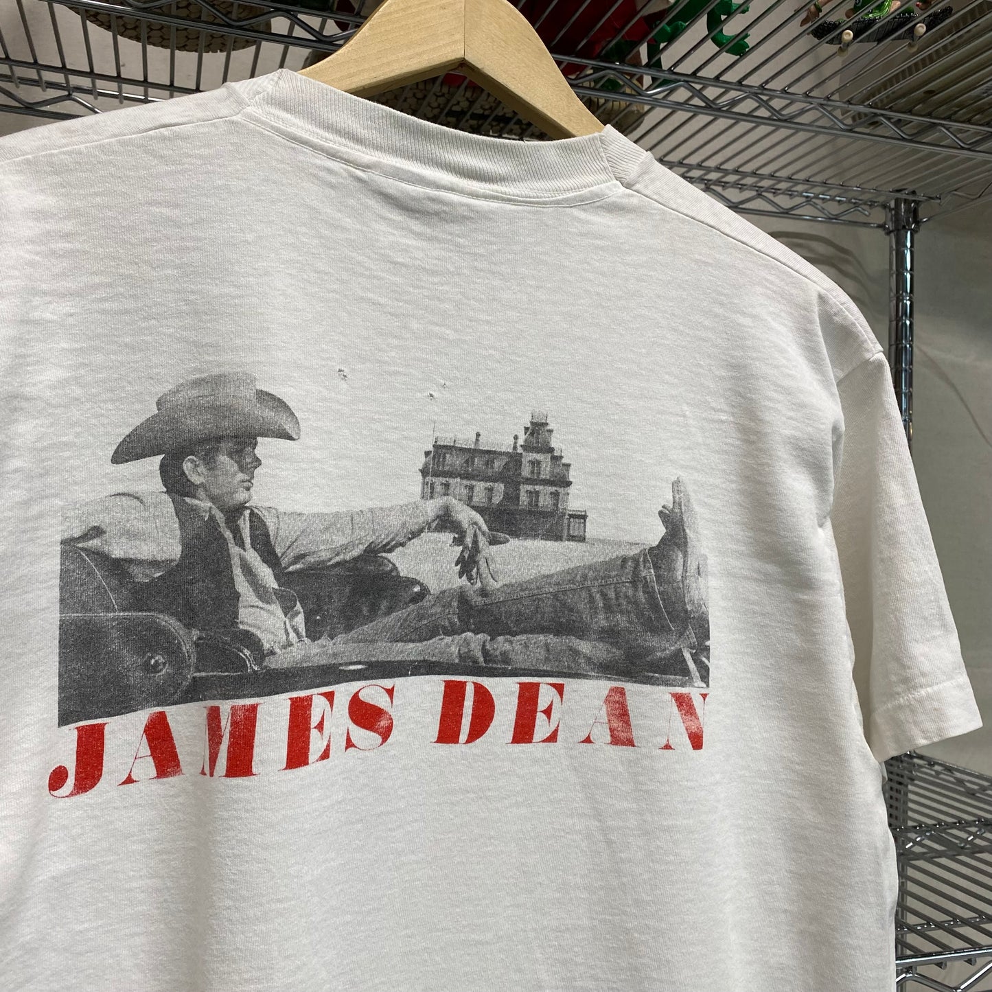 1990s distressed james dean “giant” western tee