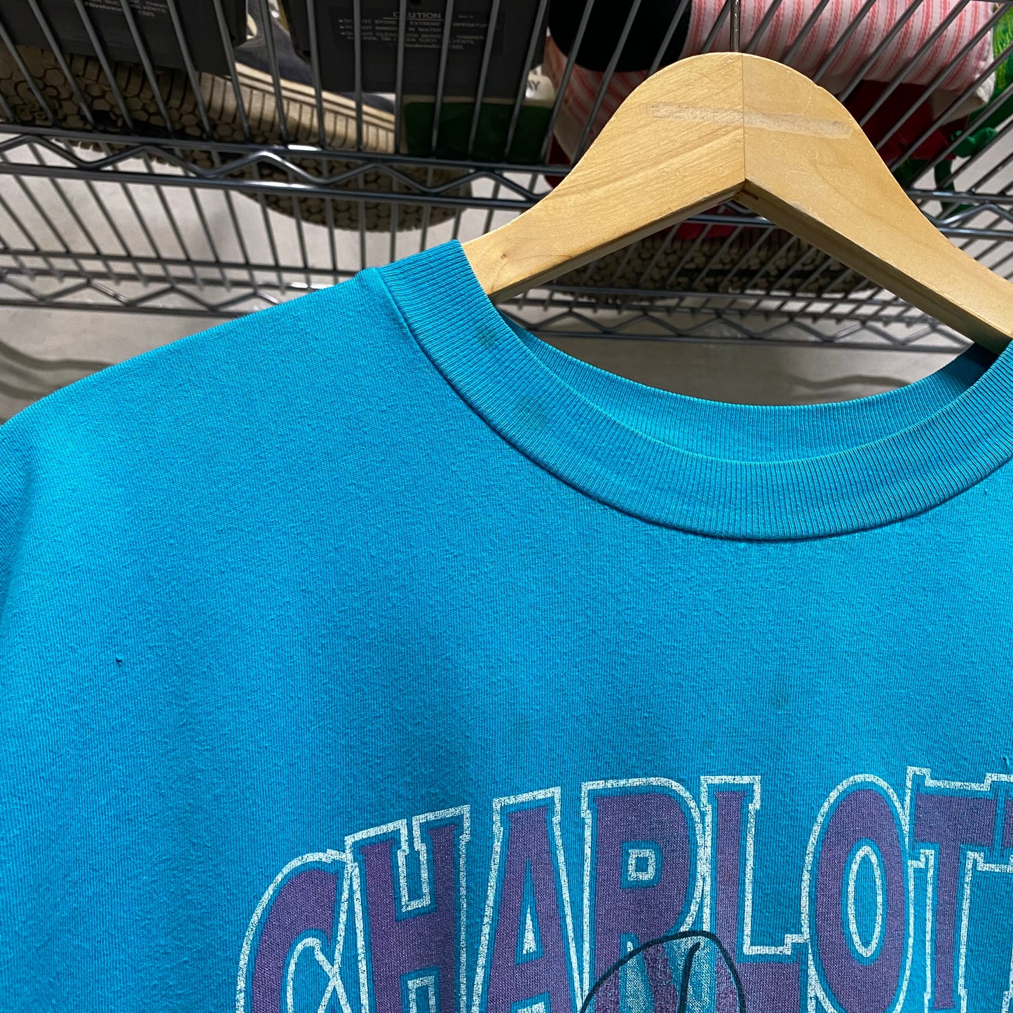 90s charlotte hornets nutmeg mills tshirt