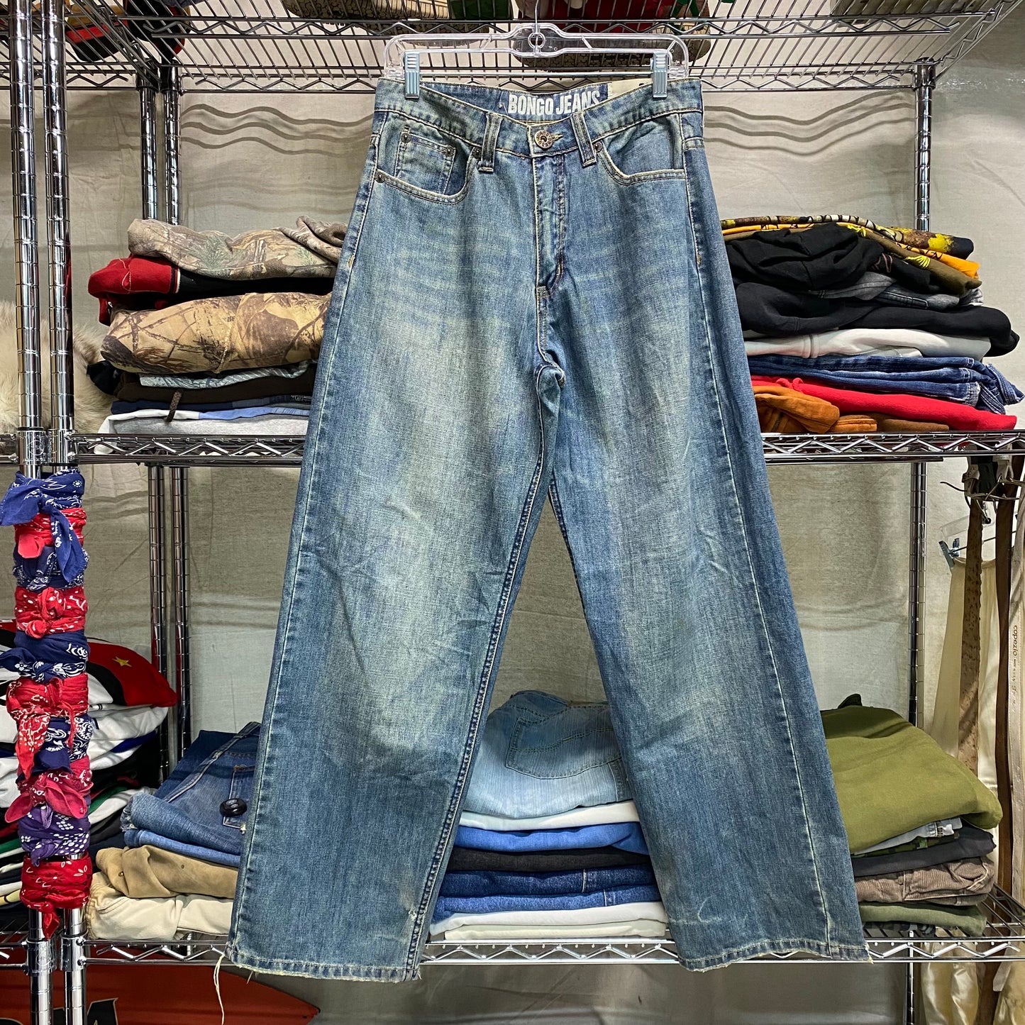 Early 2000s distressed baggy fit jeans