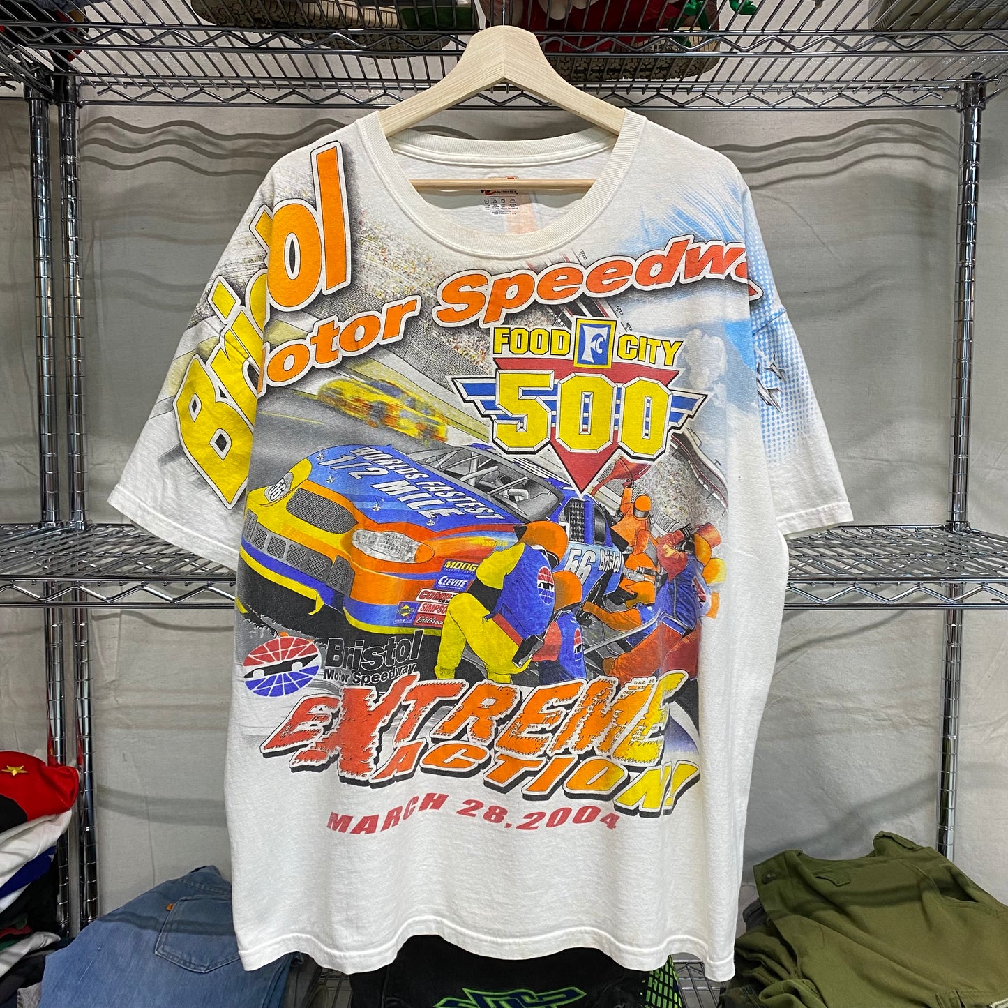 2004 bristol motor speedway food city 500 all over print racing tee