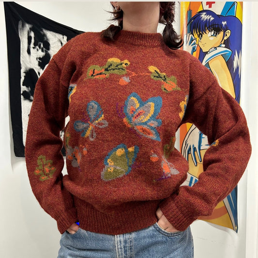 1980s butterfly knit