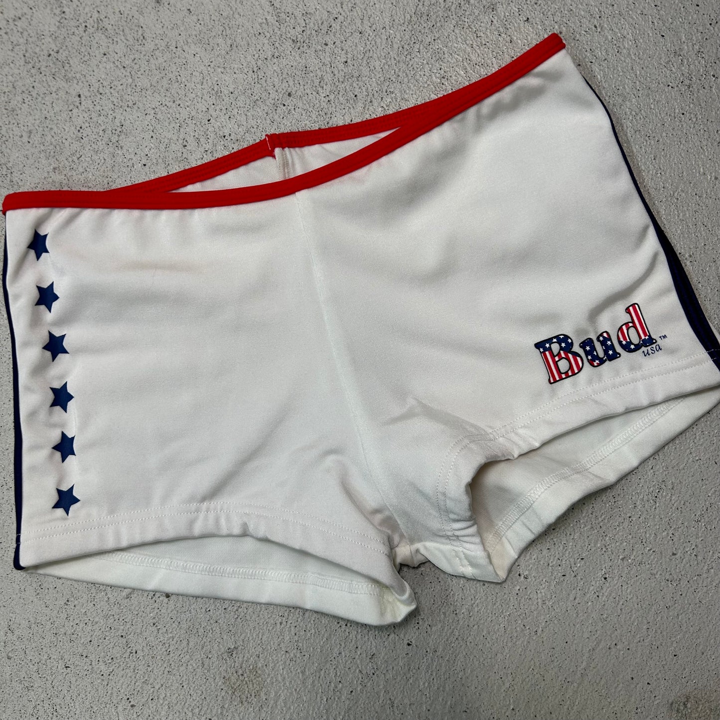 Deadstock 90s Budweiser star micro shorts