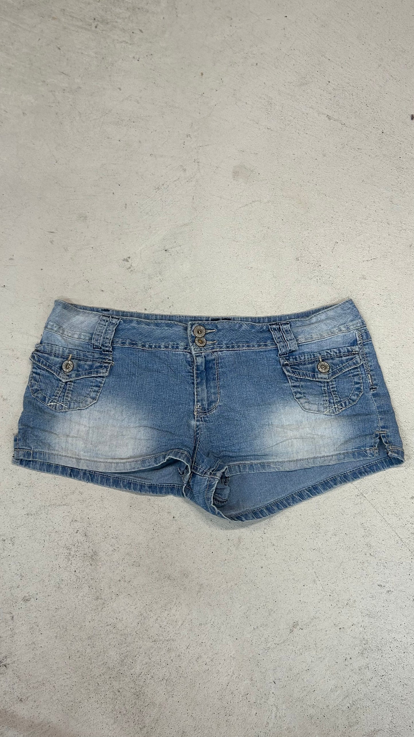 Early 2000s denim mini shorts