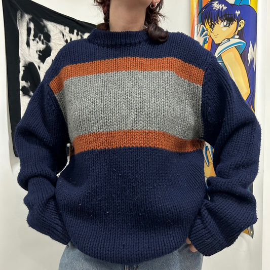 Late 90s striped chunky knit sweater