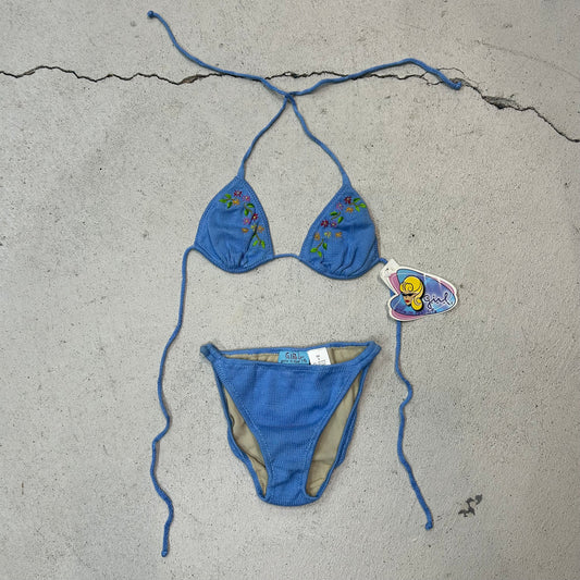 Deadstock 90s crotchet embroidered bikini