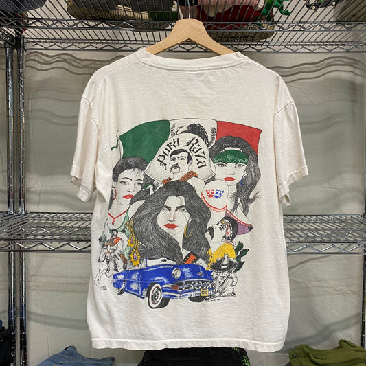 1990s pura raza mexican art tee