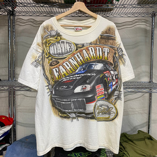 1990s dale Earnhardt western all over print nascar racing tee