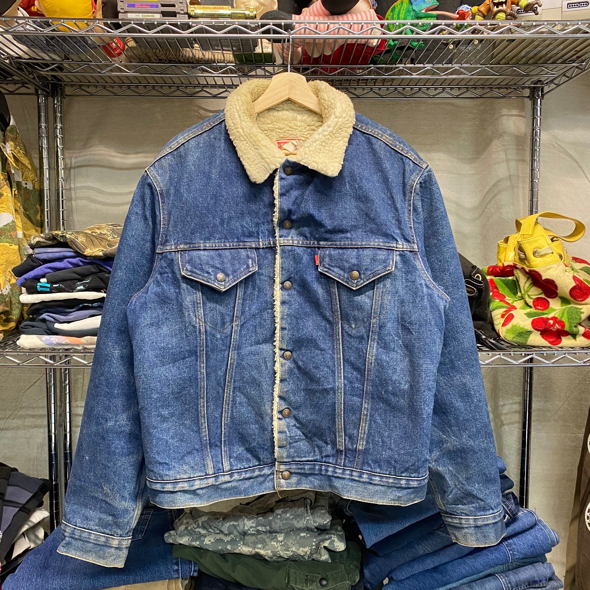 Late 70s early 80s levis sherpa lined denim jacket – batch vintage