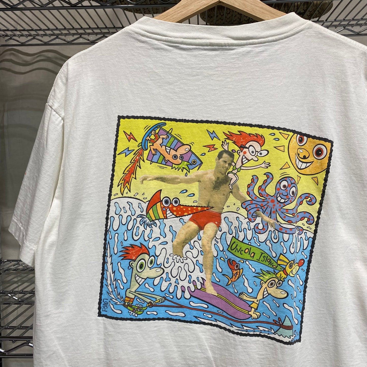 1990s 7-UP uncola island pop art tee