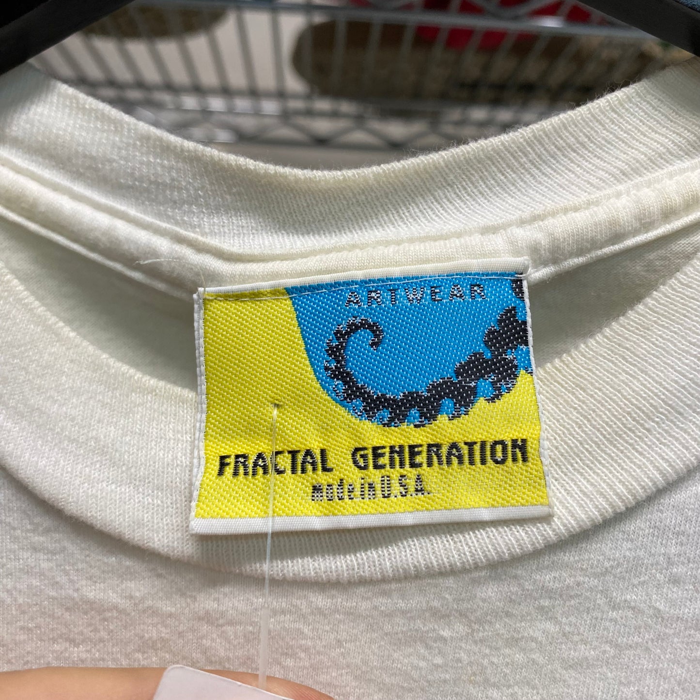 1990 fractal generation acid lsd art tee