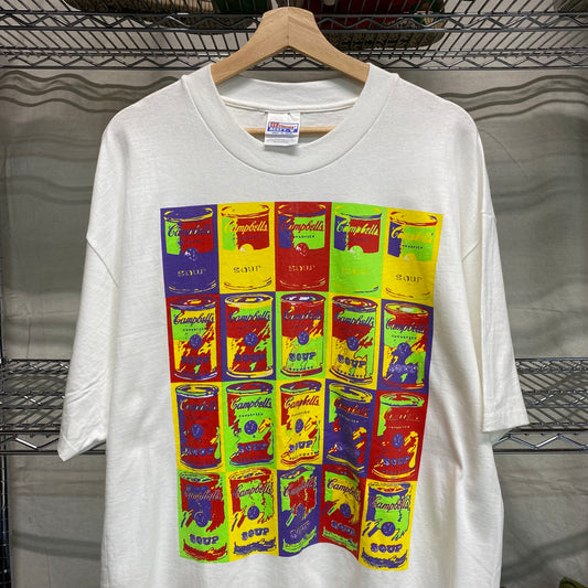 DEADSTOCK 1990s Andy Warhol Campbell’s soup cans pop art tee