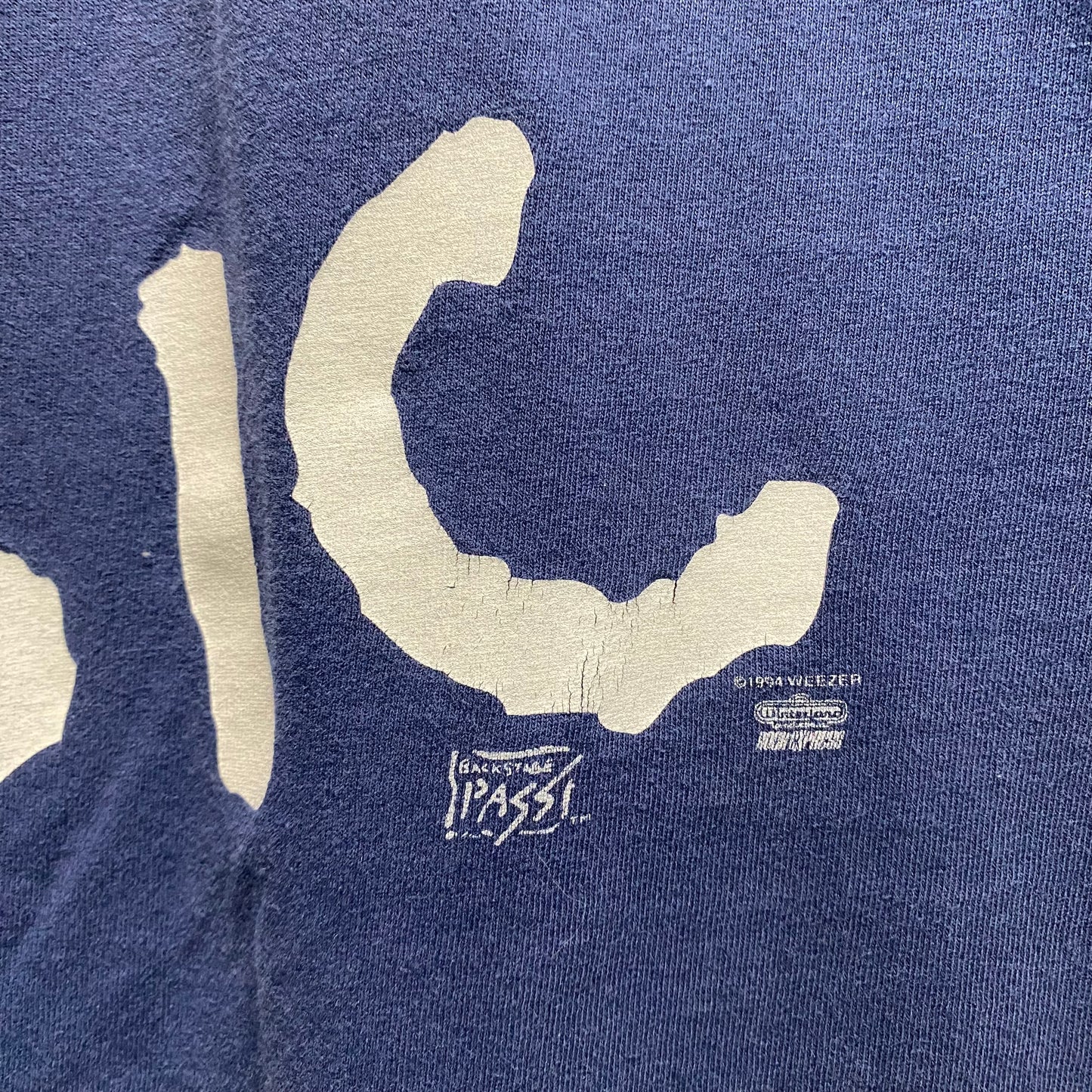 1994 weezer blue album “rock music” tee