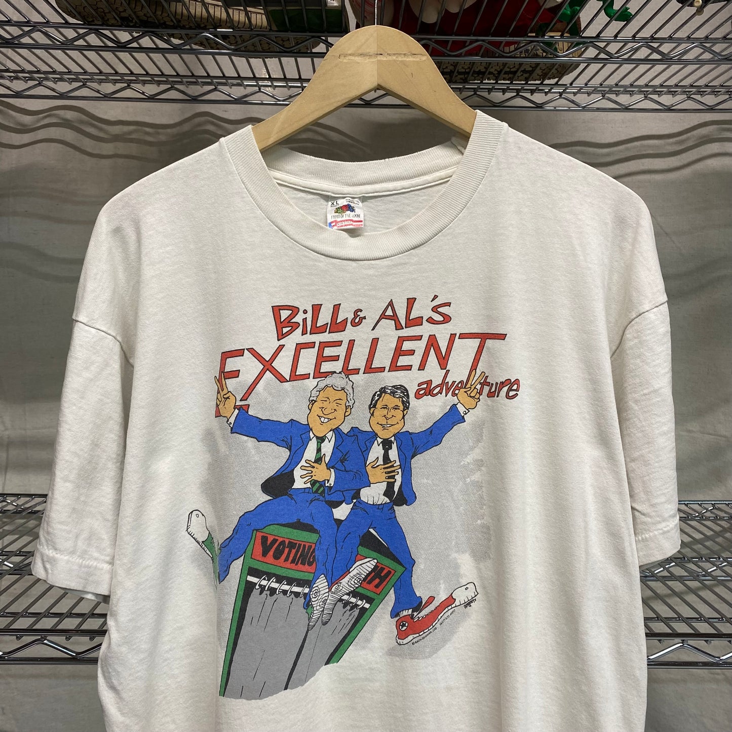 1990s bill and al’s excellent adventure political parody tee