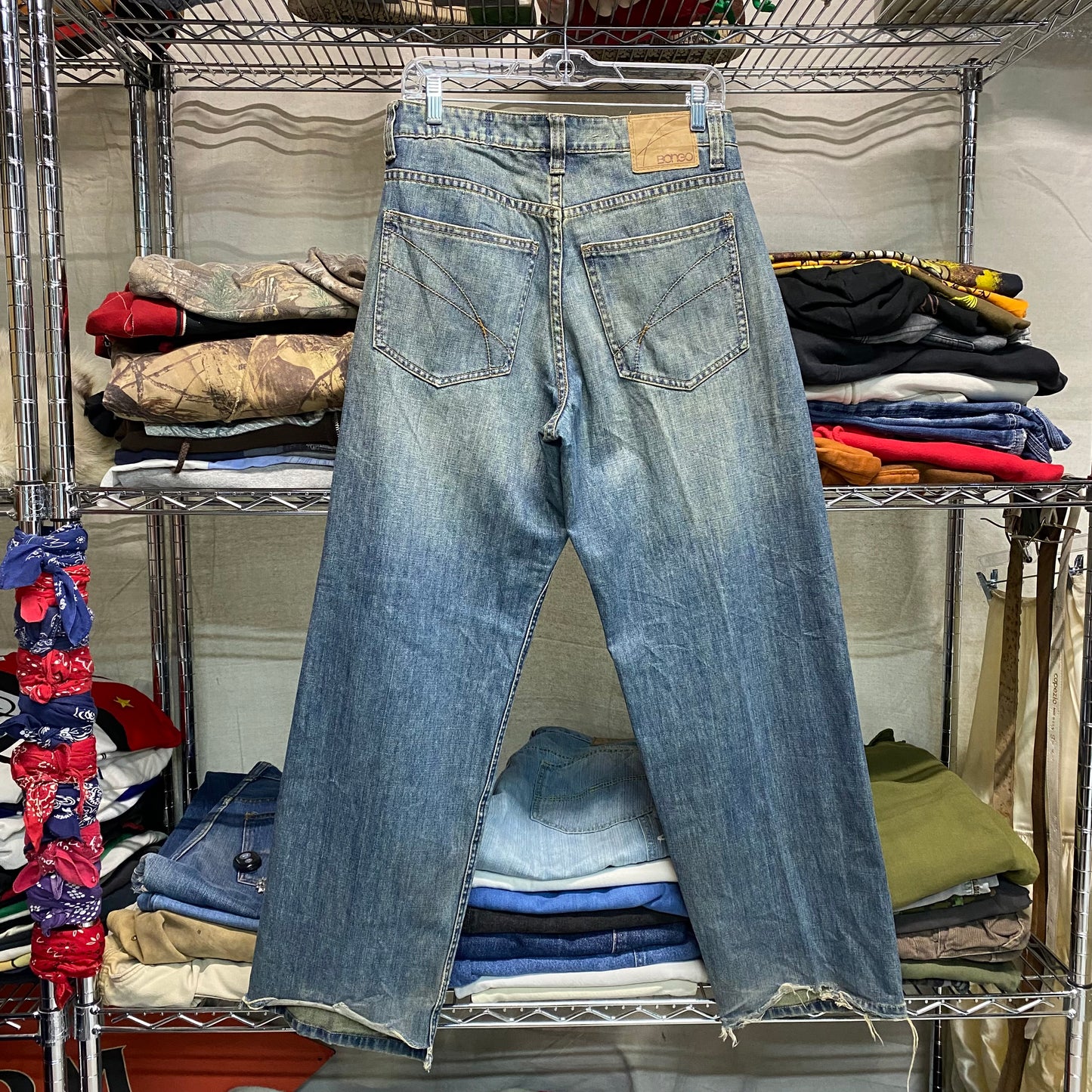 Early 2000s distressed baggy fit jeans