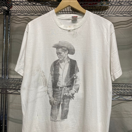 1990s distressed james dean “giant” western tee