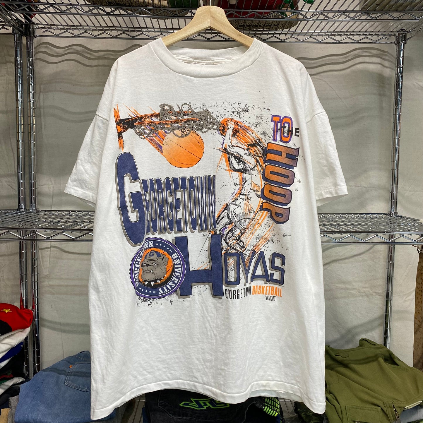 1990s George town Hoyas basket ball tee