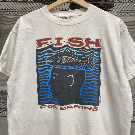 2000 ray troll “fish for brains” fishing art tee