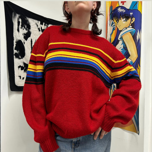 1980s striped knit