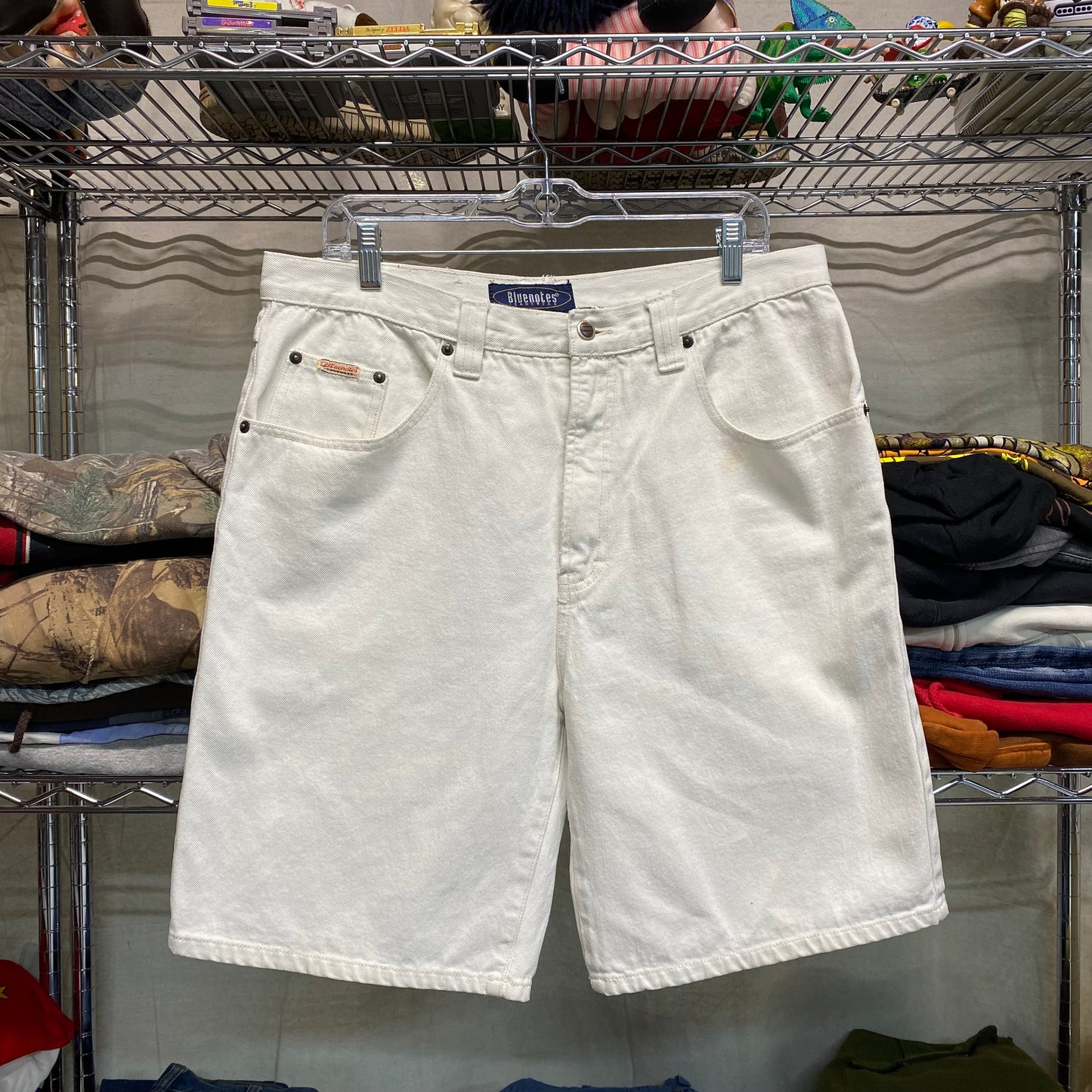 90s baggy white denim short