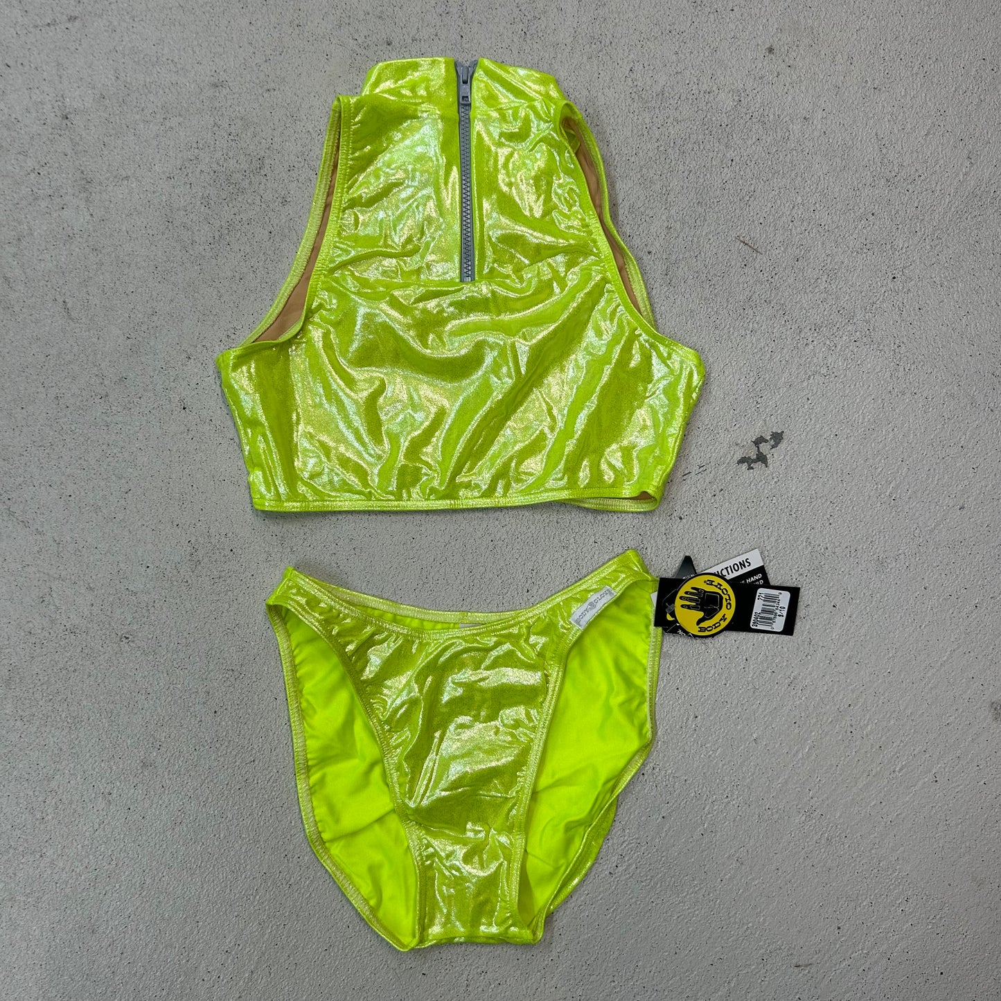 Deadstock 90s body glove half zip bathing suit