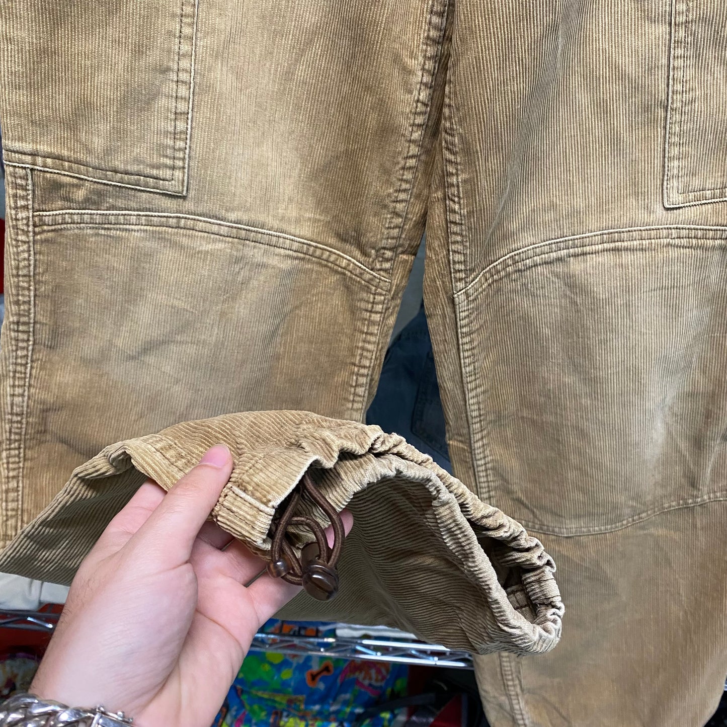 Early 2000s corduroy cinch cargo pants