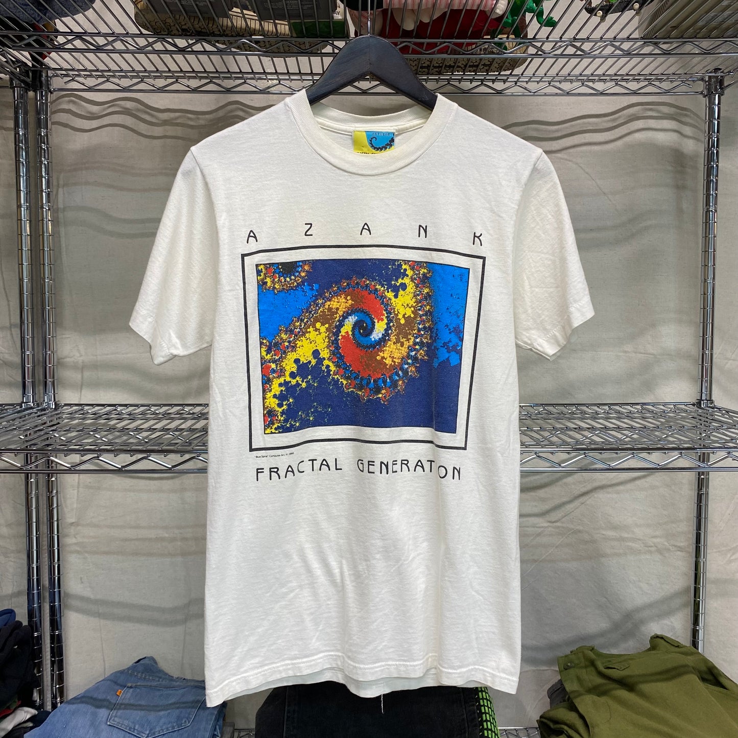 1990 fractal generation acid lsd art tee