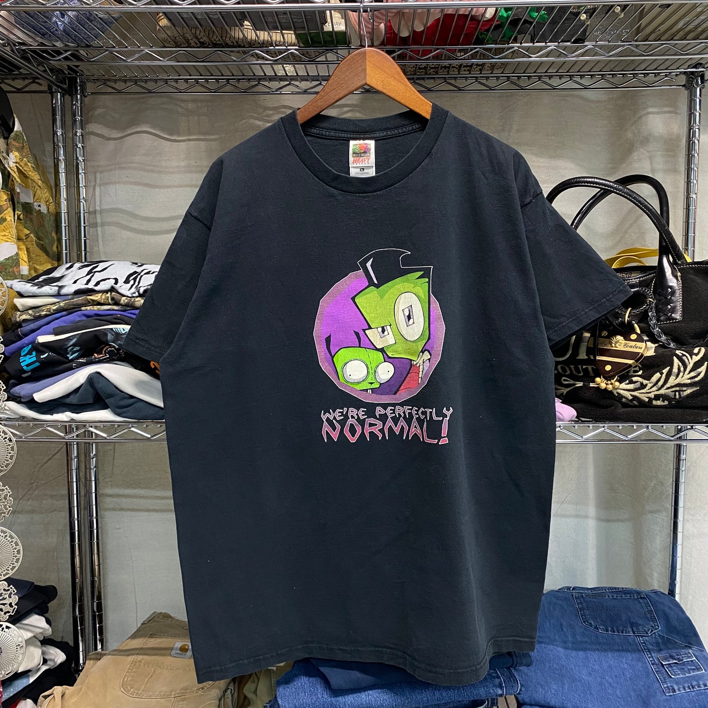 Early 2000s invader zim cartoon tshirt