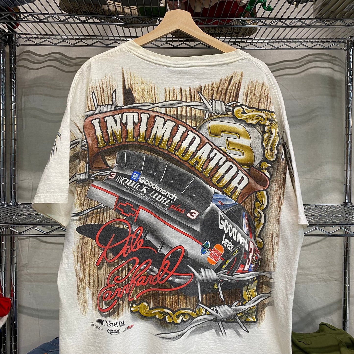 1990s dale Earnhardt western all over print nascar racing tee