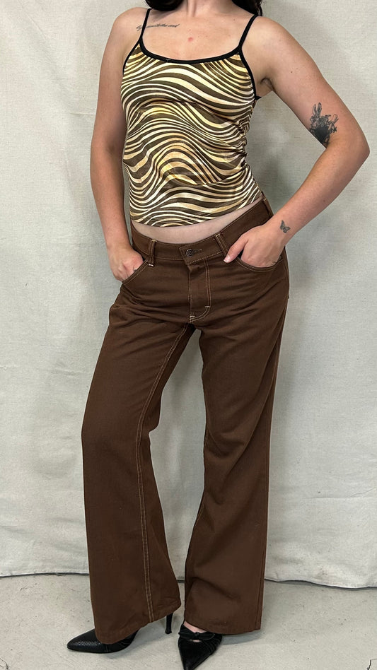 1970s brown flares