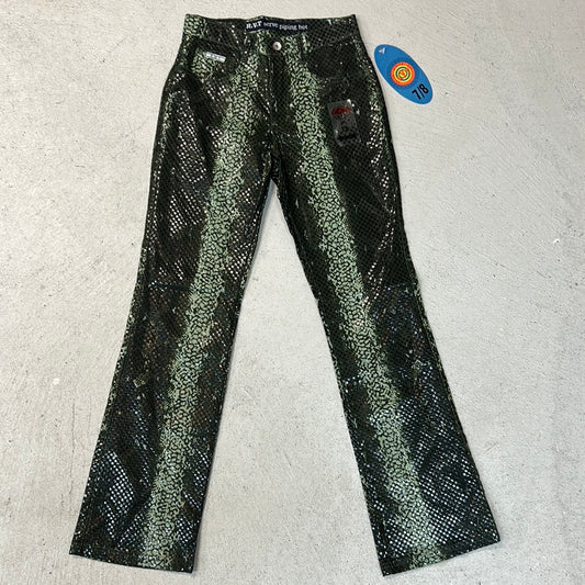 Deadstock 90s revolt faux snakeskin pants