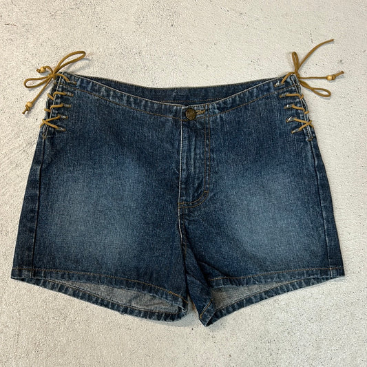 90s mudd lace up denim shorts