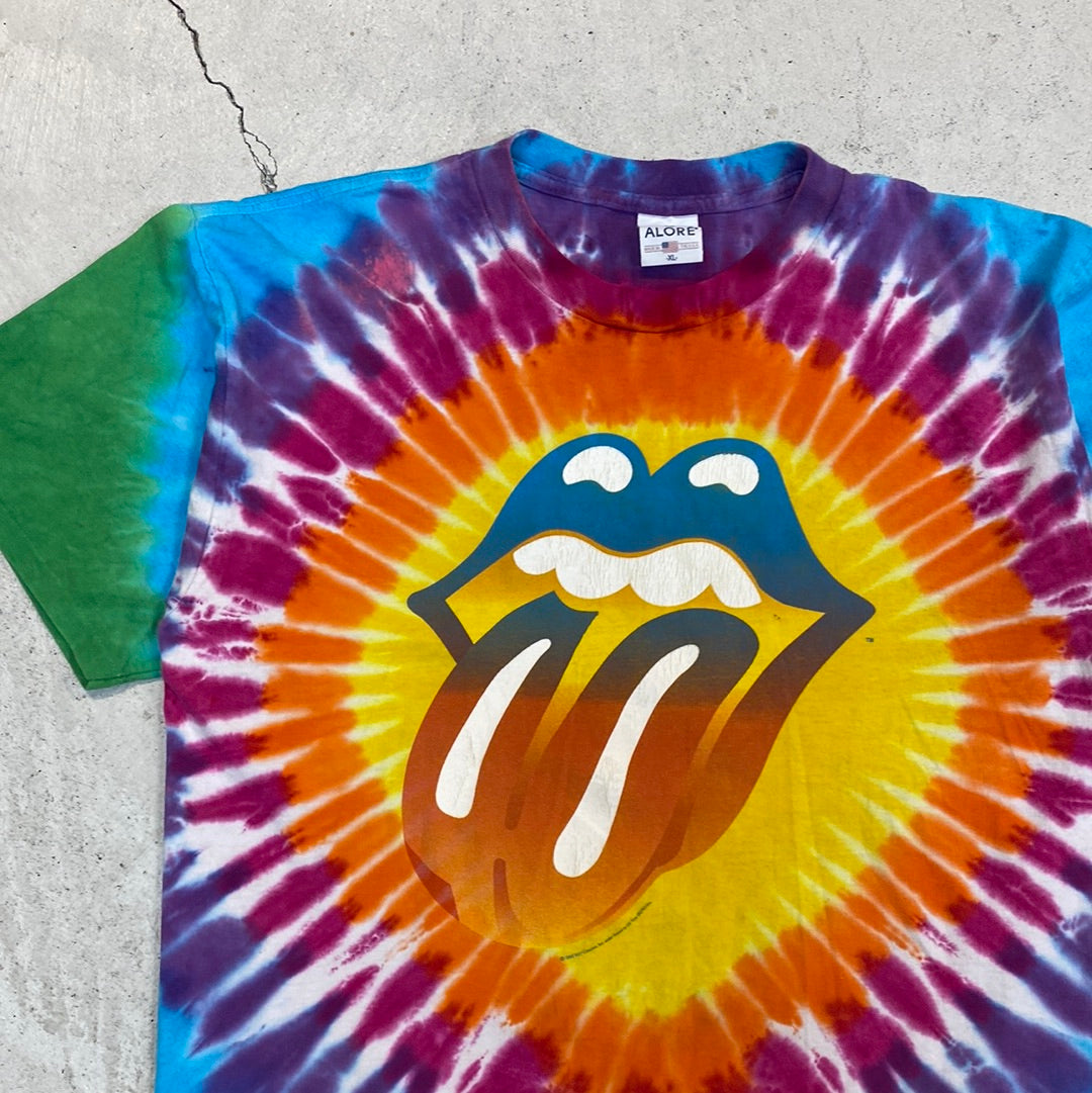 2002 rolling stones tie dye tour tshirt